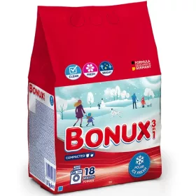   BONUX mosópor Polar Ice Fresh fehér és világos ruhákhoz 18 mosás 1,17 kg